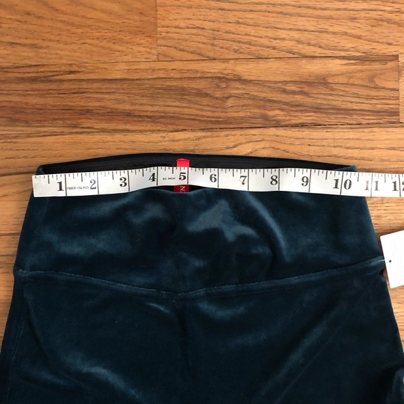 Spanx girls velvet leggings size girls large 10-12 green blue grey malachite - Picture 6 of 9